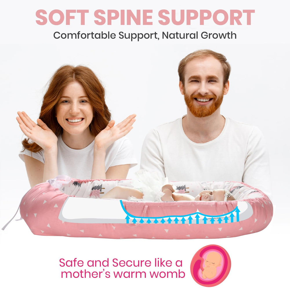 Totsi baby lounger bonding moments image emphasizes close family time.