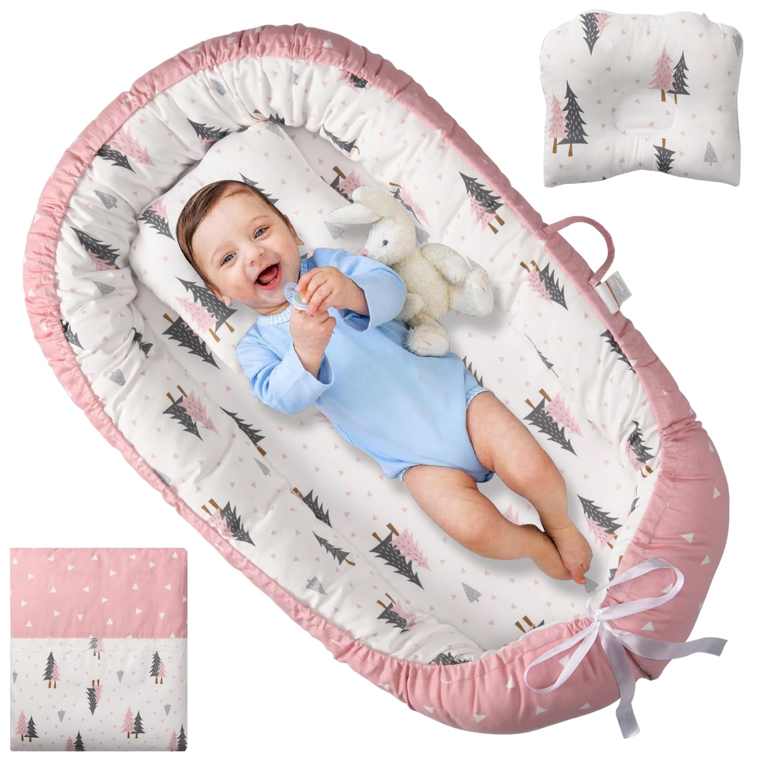 Totsi baby lounger cover in soft cotton for cozy playtime.