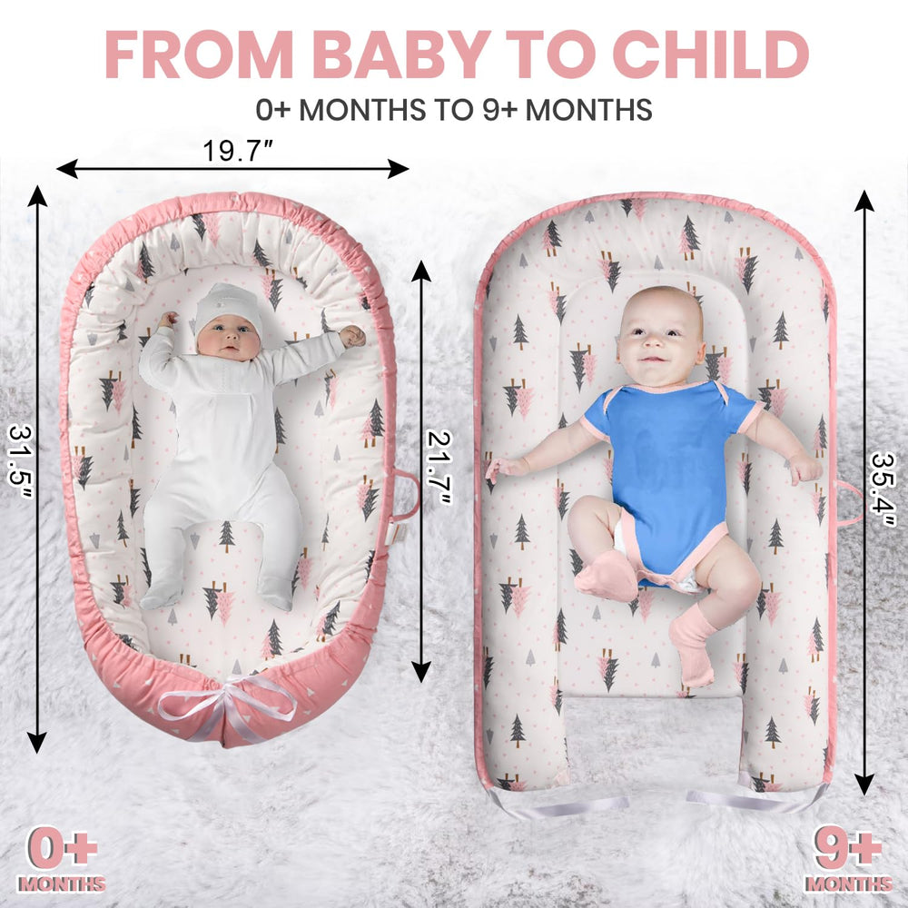 Totsi baby lounger portable travel setup for on-the-go calming spaces.