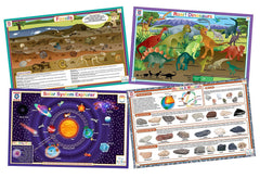 Tot Talk Science Explorer dinosaurs double-sided mats inspire interactive learning at meals.
