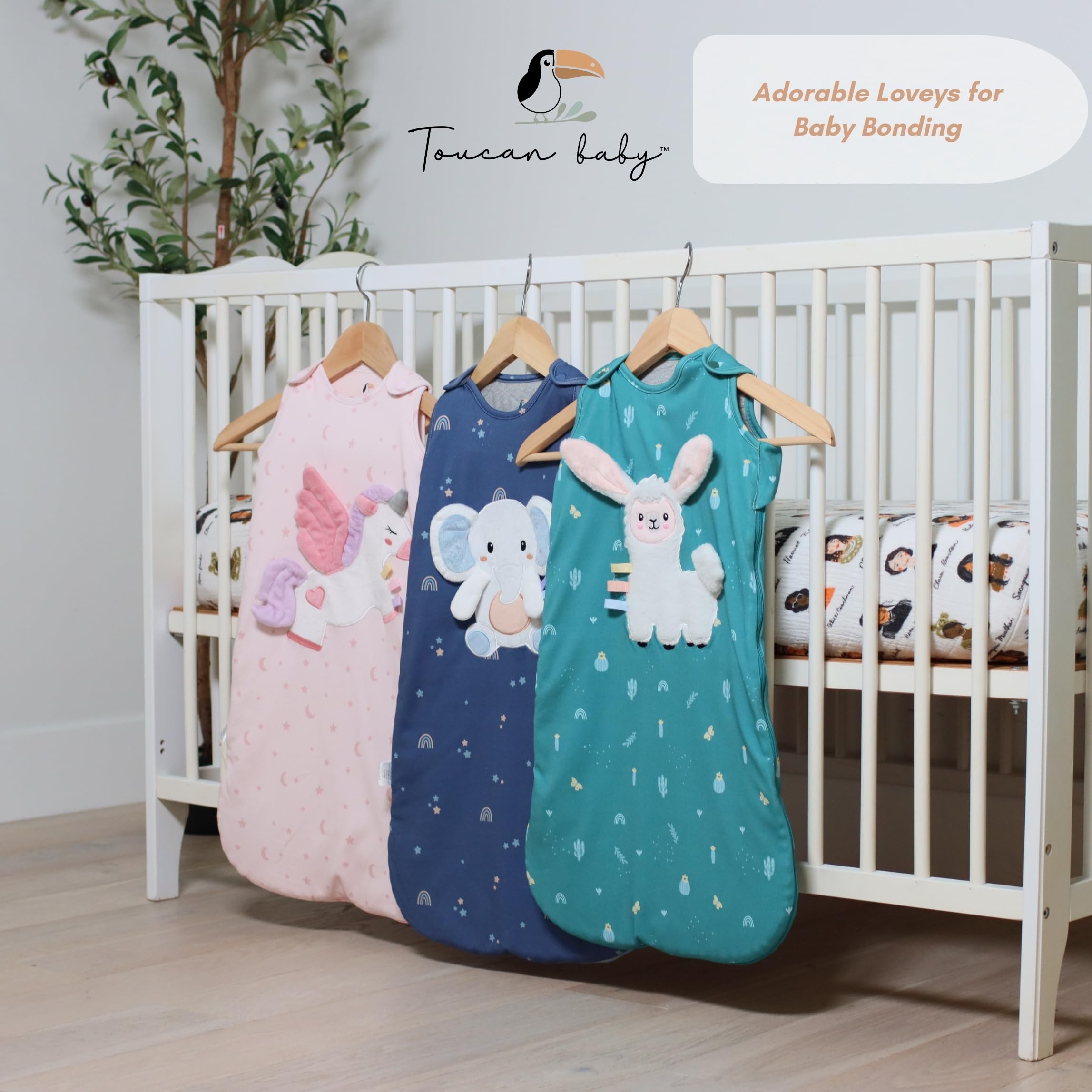 Toucan Baby size options 0-6M and 6-18M for extended wear.