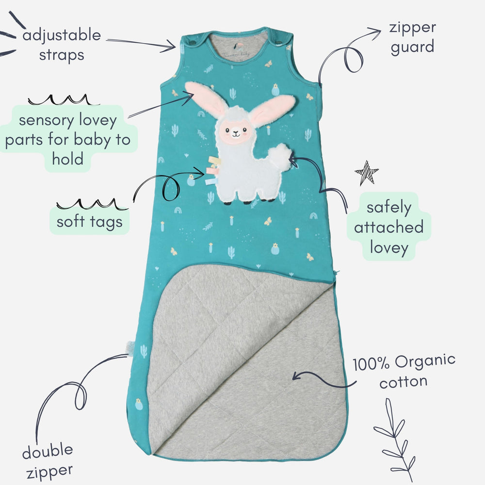 Toucan Baby adjustable shoulder snaps grow with your baby.
