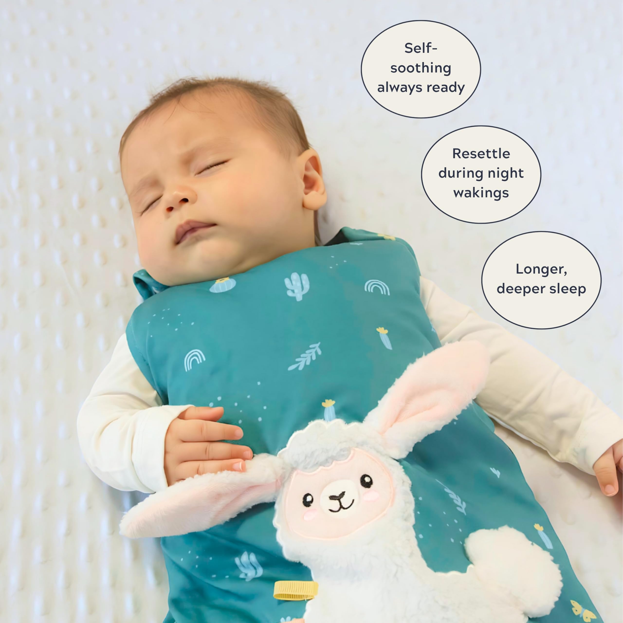 Toucan Baby adjustable shoulder snaps grow with baby.