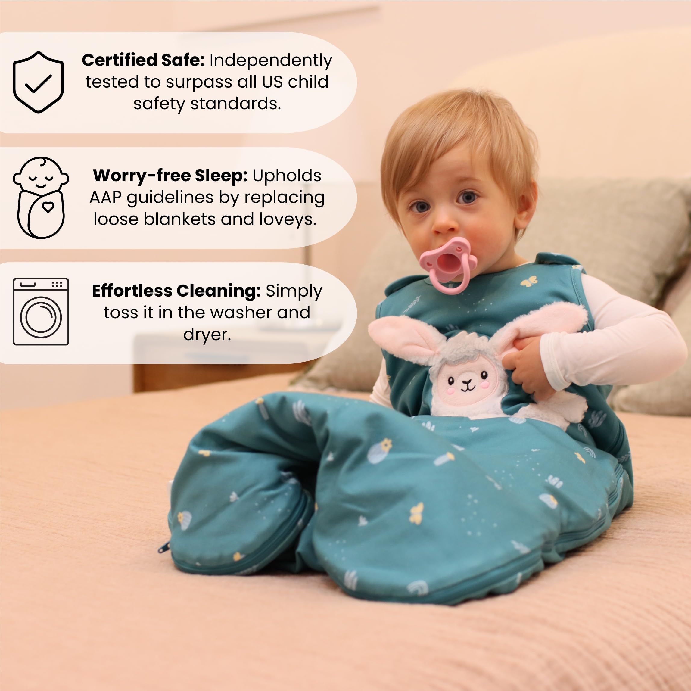 Toucan Baby 1.0 TOG option helps adapt to room temperature.