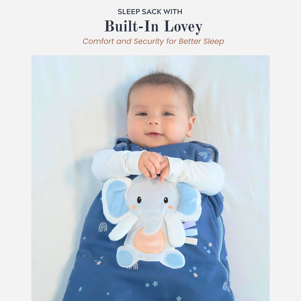 Toucan Baby sleep sack two-way zipper enables easy diaper changes.