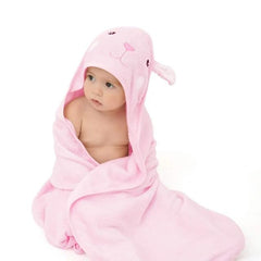 Touchat hooded baby towel Rabbit hood provides cozy drying for newborns