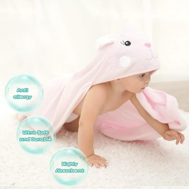 Touchat hooded baby towel soft texture closeup highlights plush skin-friendly fibers