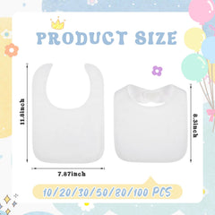 Toulite absorbent cotton-polyester bibs protect clothes during feeds and spills