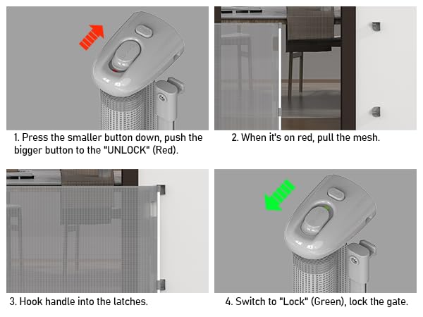 Toumoly space-saving gate stores flat when not in use for easy transport