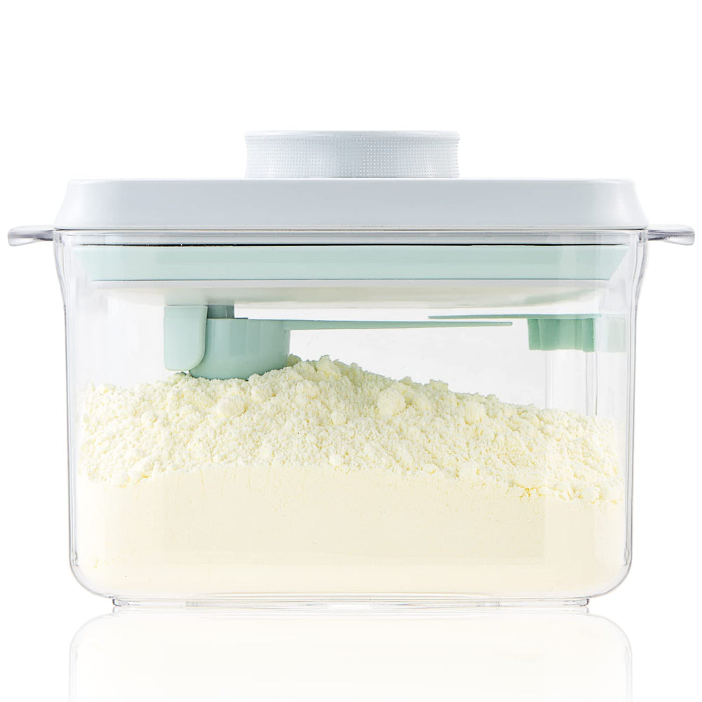 Tourdeus baby formula container with airtight seal keeps powder fresh for travel.