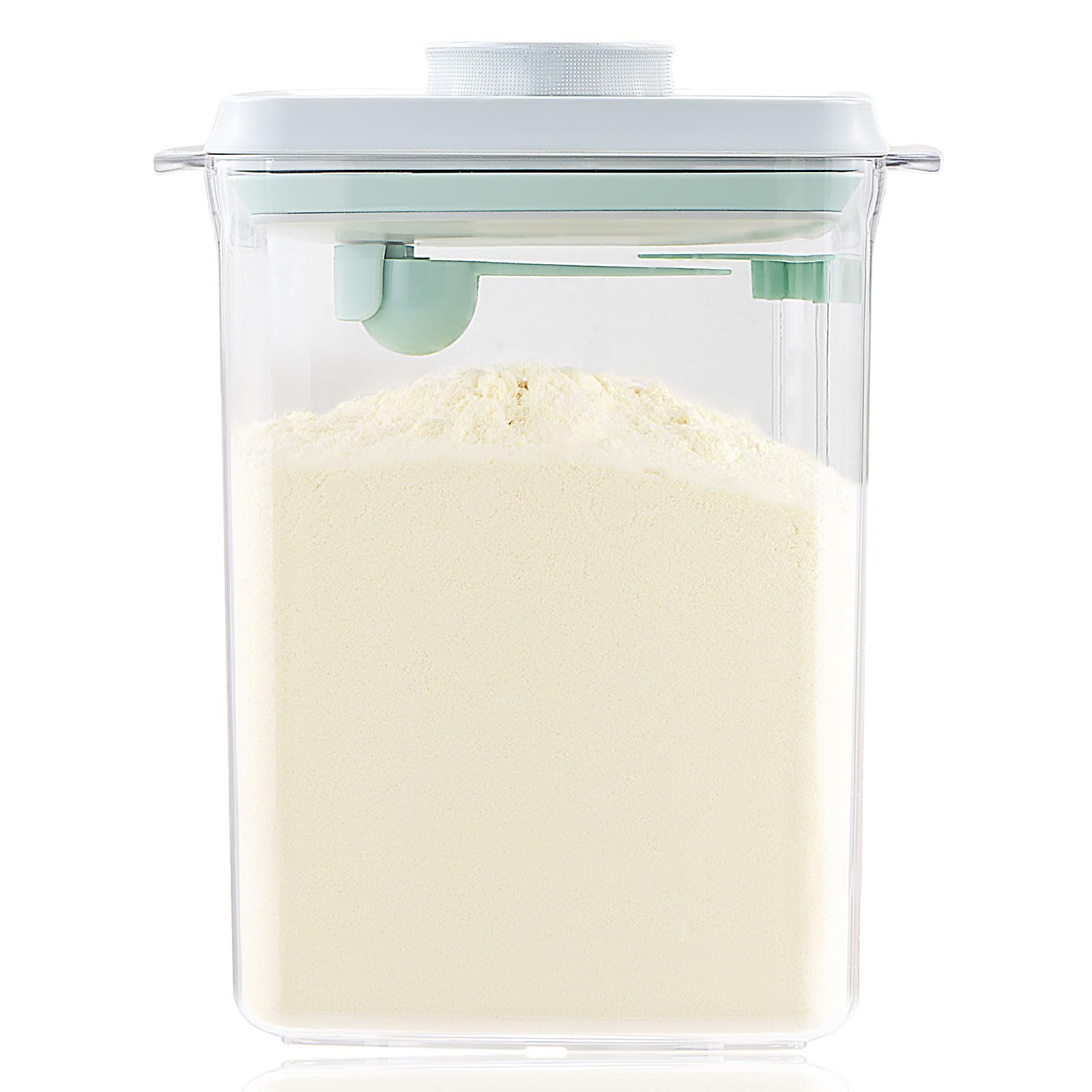 Tourdeus baby milk container with airtight lid keeps formula fresh.
