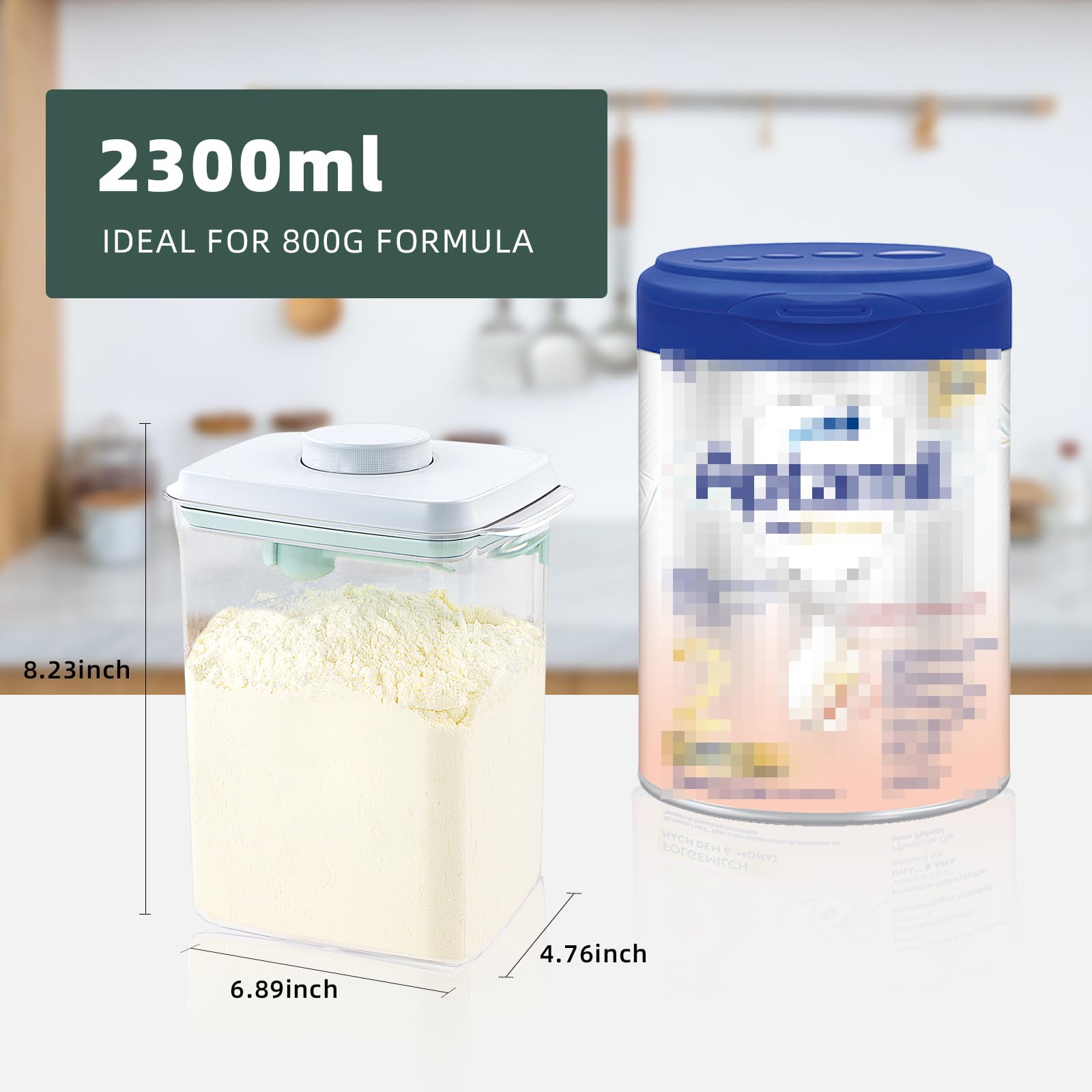 Tourdeus portable formula container with lid-hook for secure on-the-go storage.