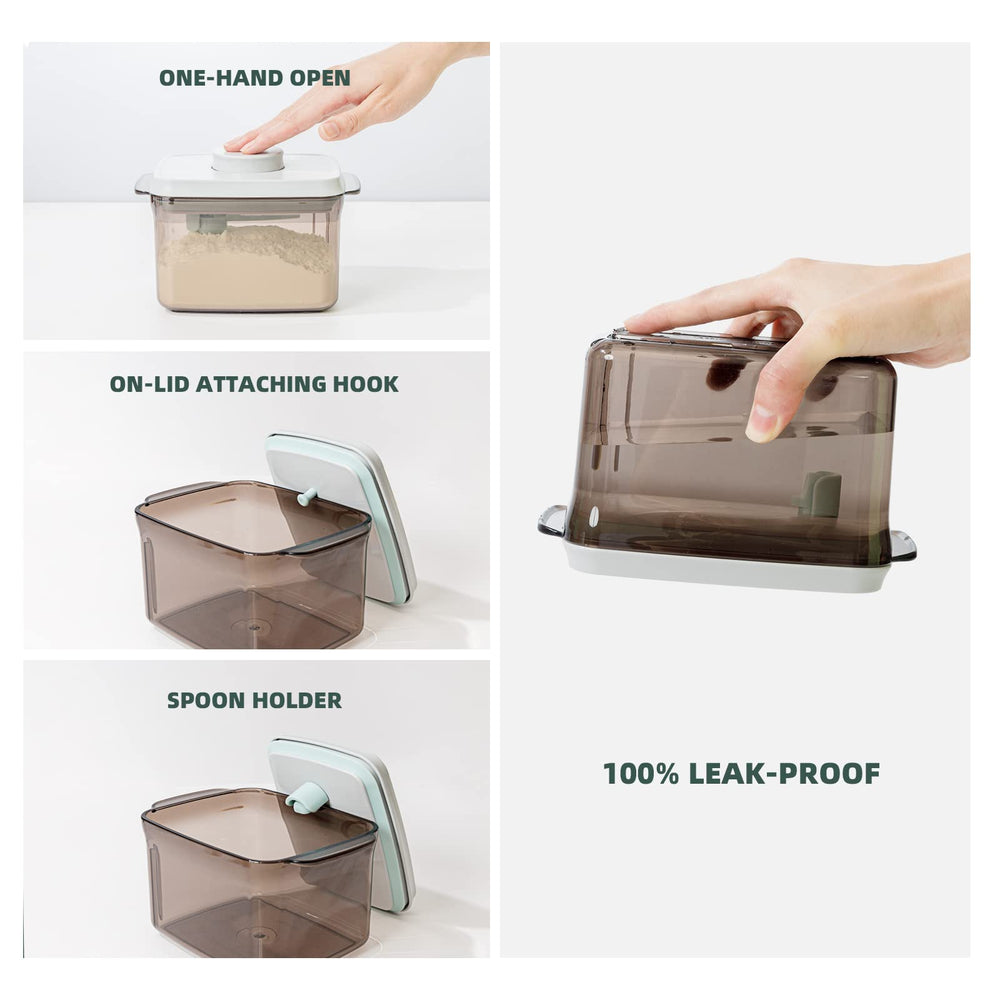 Tourdeus 1700ml brown container back view showing durable construction and protection.