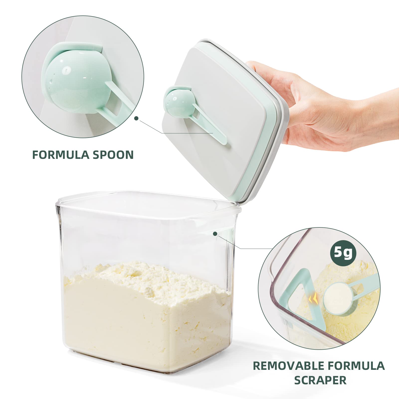 Tourdeus 5g spoon included for precise formula portions.