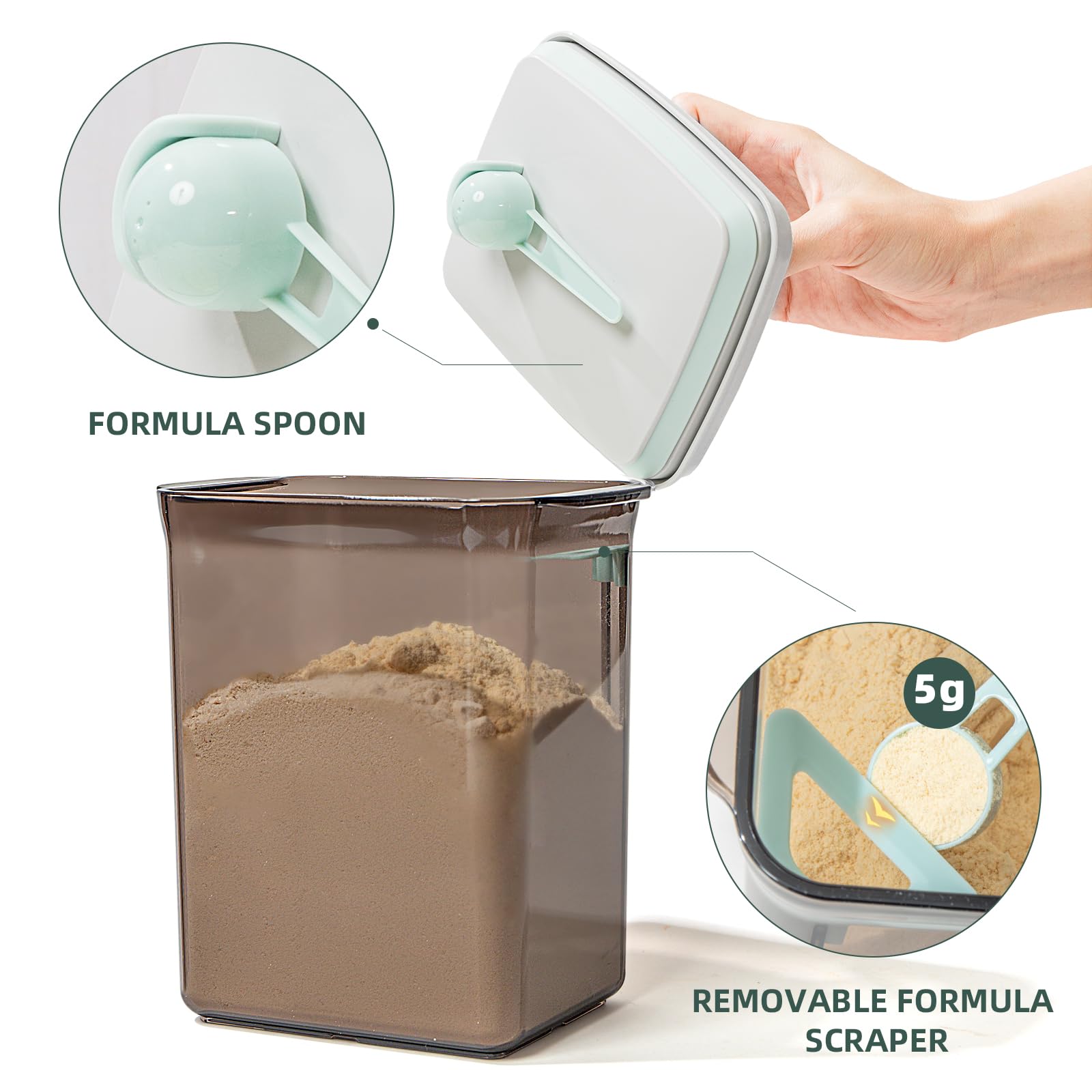 Tourdeus Formula Container to Go offers 800g capacity and UV protection for durable storage.
