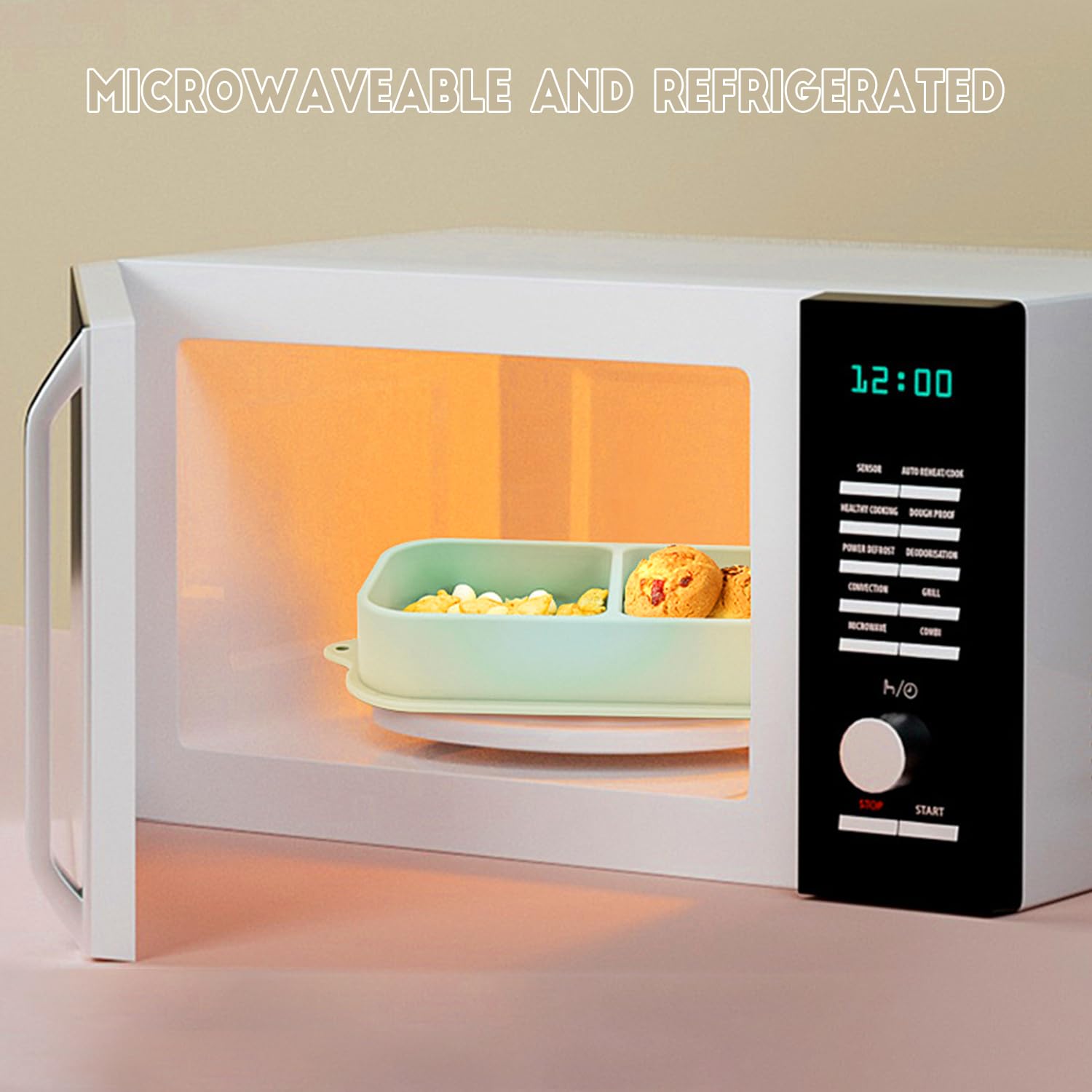 TourKing silicone plate withstands microwave and dishwasher use in everyday kitchen routines.