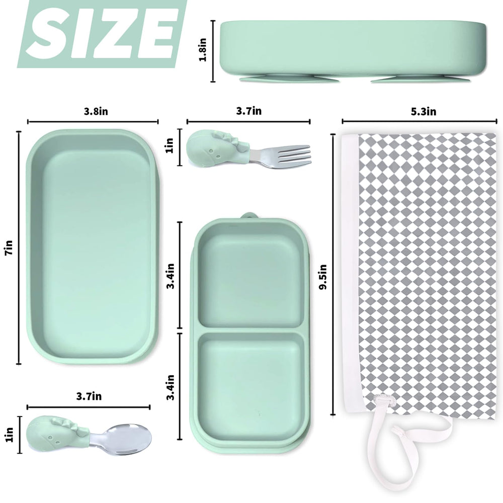 TourKing suction plates demonstrate strong 2-point suction on smooth surfaces for mess-free eating.