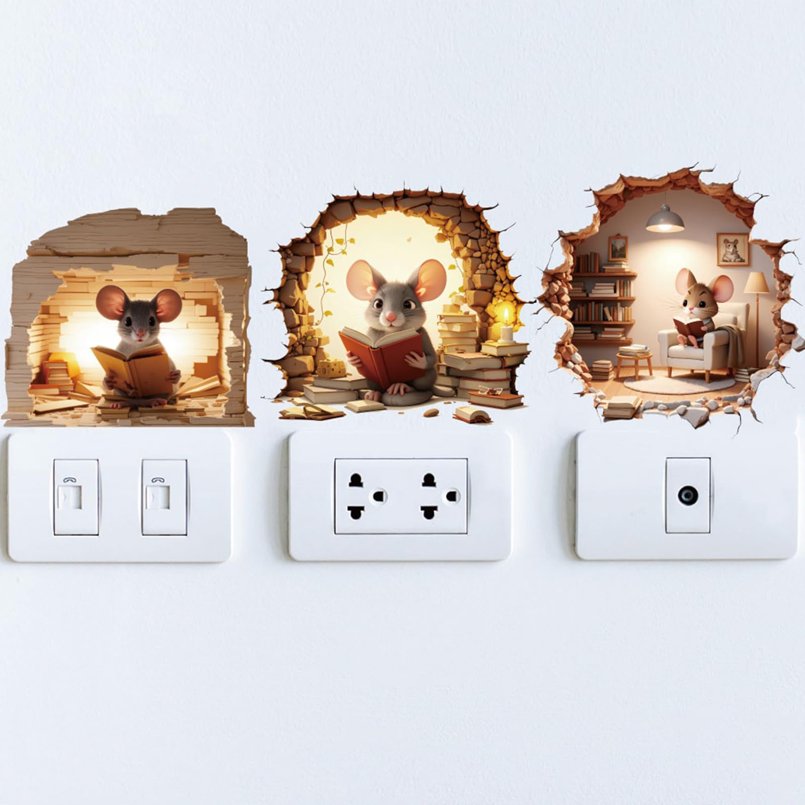 ToutoDecal 3D mouse cooking wall decal sparks imaginative play in playrooms.