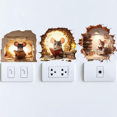 ToutoDecal 3D mouse cooking wall decal sparks imaginative play in playrooms.