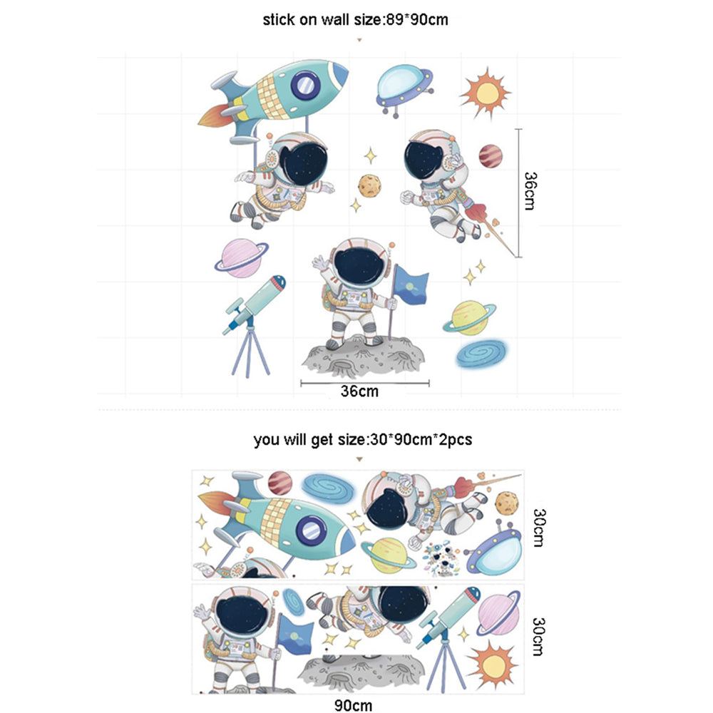 ToutoDecal kids astronaut telescope wall decal complements a learning corner and exploration