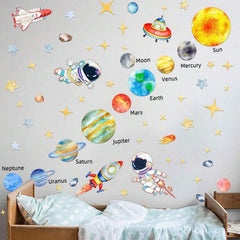 ToutoDecal moon-sun-planets wall decal brightens walls while supporting visual science exploration