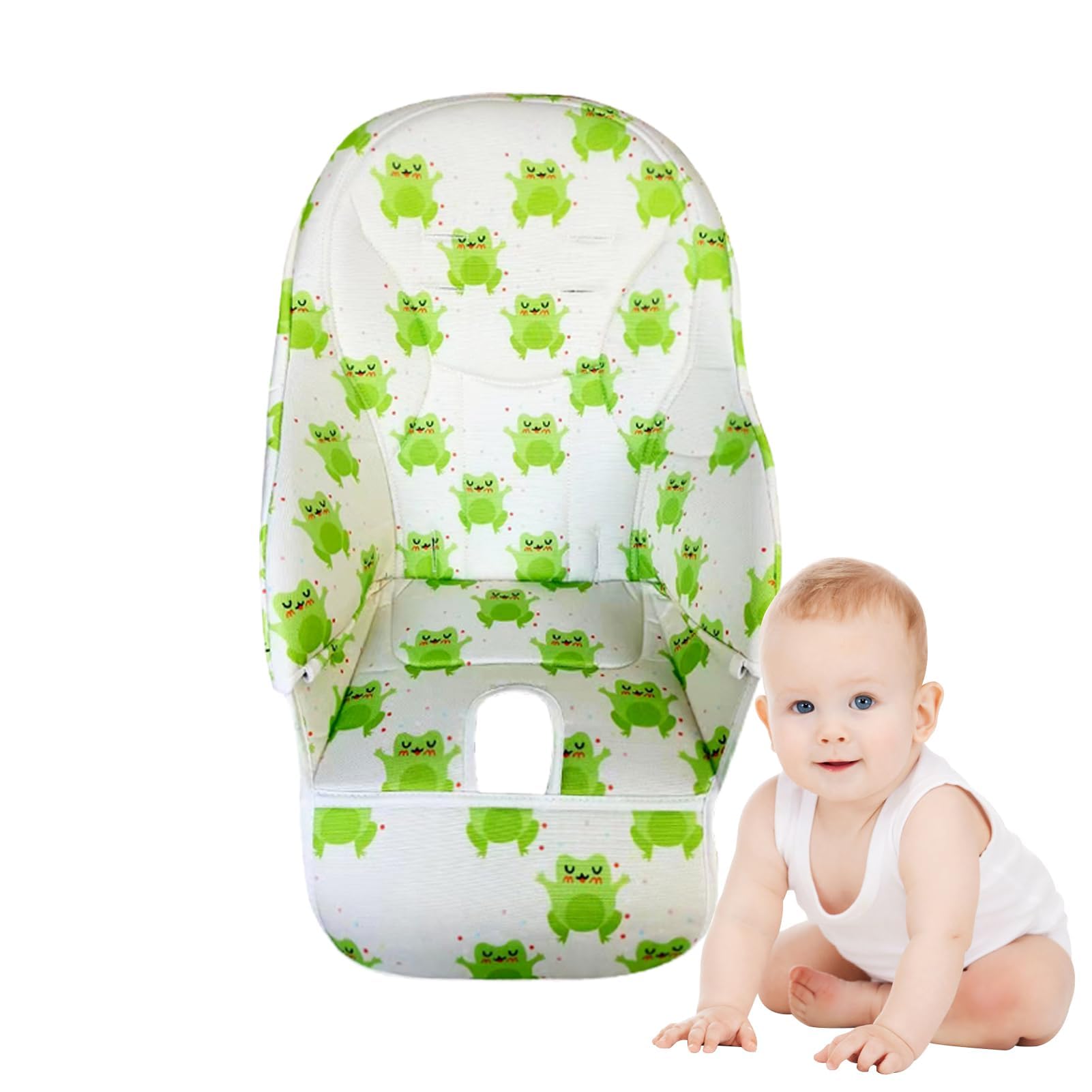 Toveival cushion size 83x40 cm fits many high chairs during meals