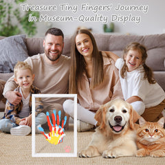 TOVIDO transparent sheets image shows four sheets ready for lasting handprints in frames