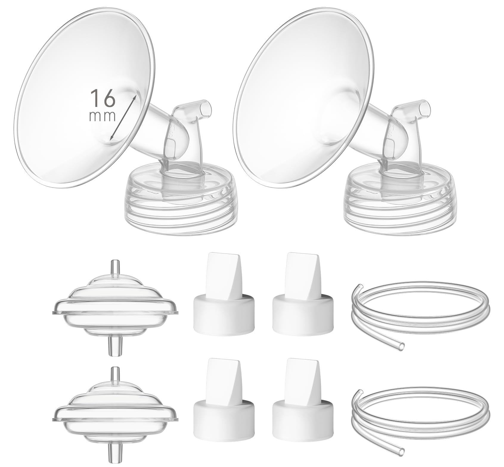 TOVVILD 16mm flange set overview for convenient at-home pumping.