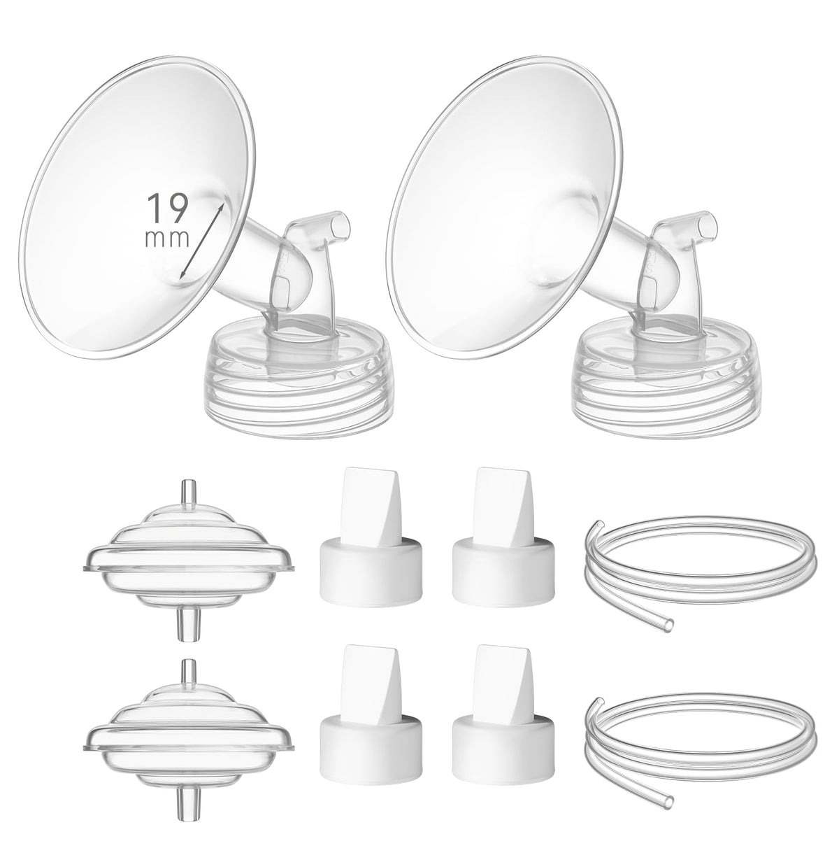 TOVVILD 19mm flange set packaging, convenient replacement parts for at-home pumping.
