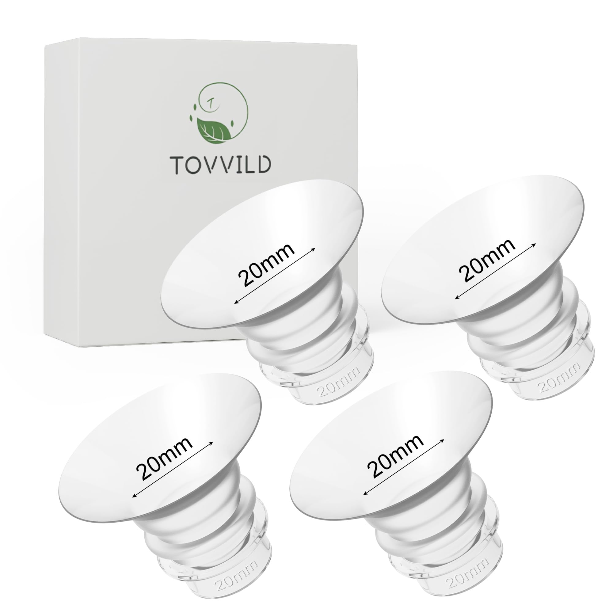 TOVVILD 20mm flange inserts pack for versatile pump sizing and comfortable fit