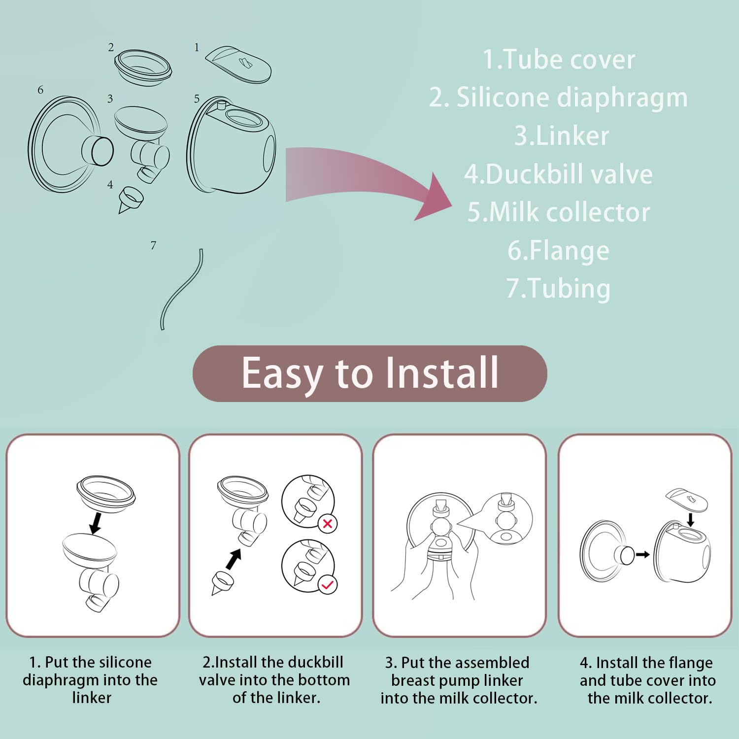 TOVVILD two-pack milk collection cups for easy replacement.