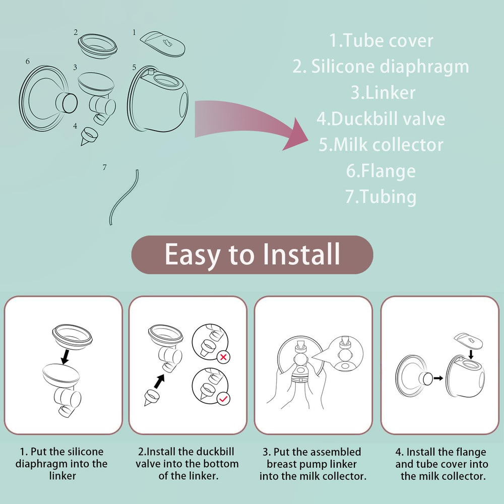 TOVVILD two-pack milk collection cups for easy replacement.