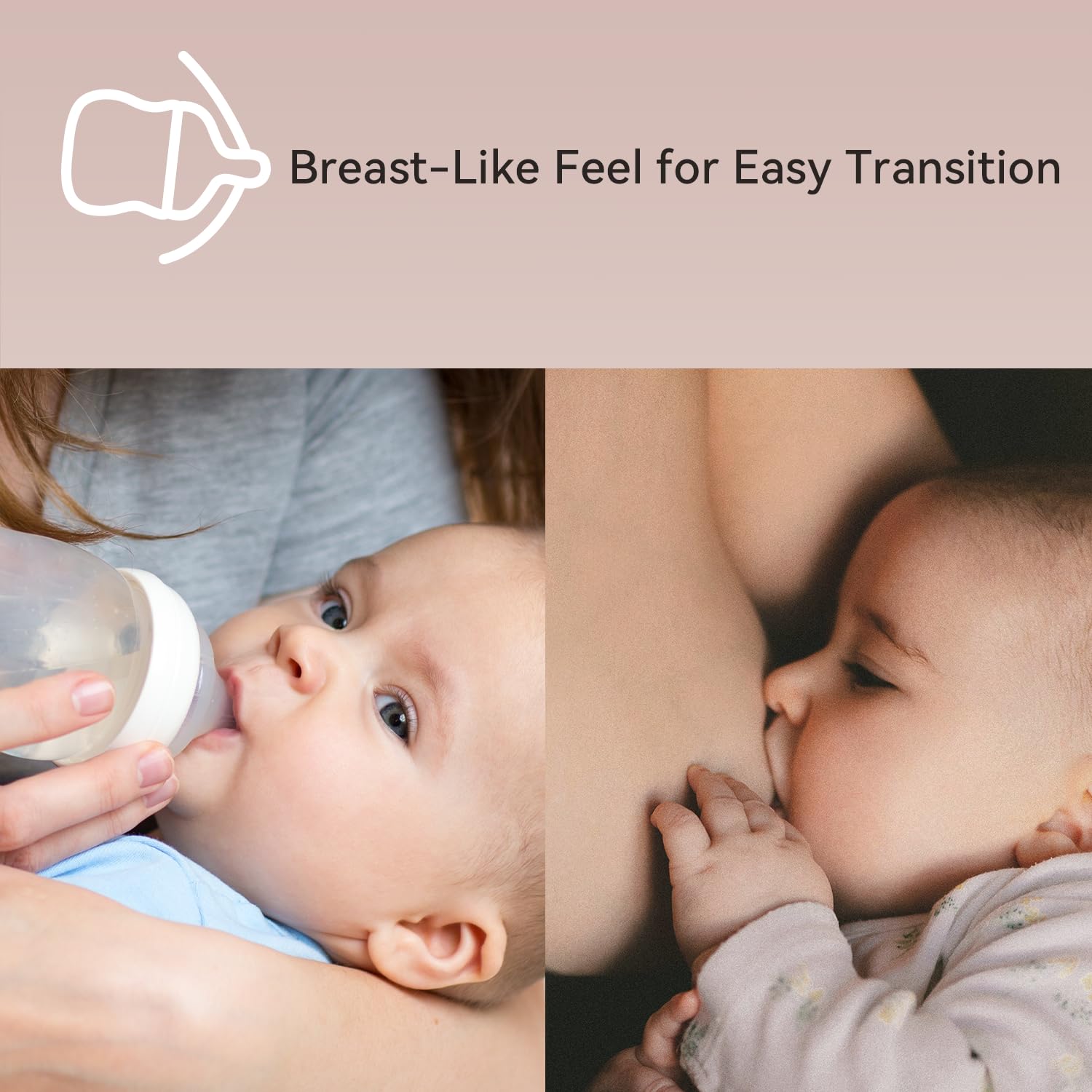 TOVVILD nipple ensures easy cleaning, compatible with many brands for convenient feeding.