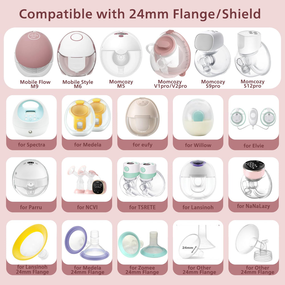 TOVVILD compatibility chart image shows broad device compatibility for various breast pumps