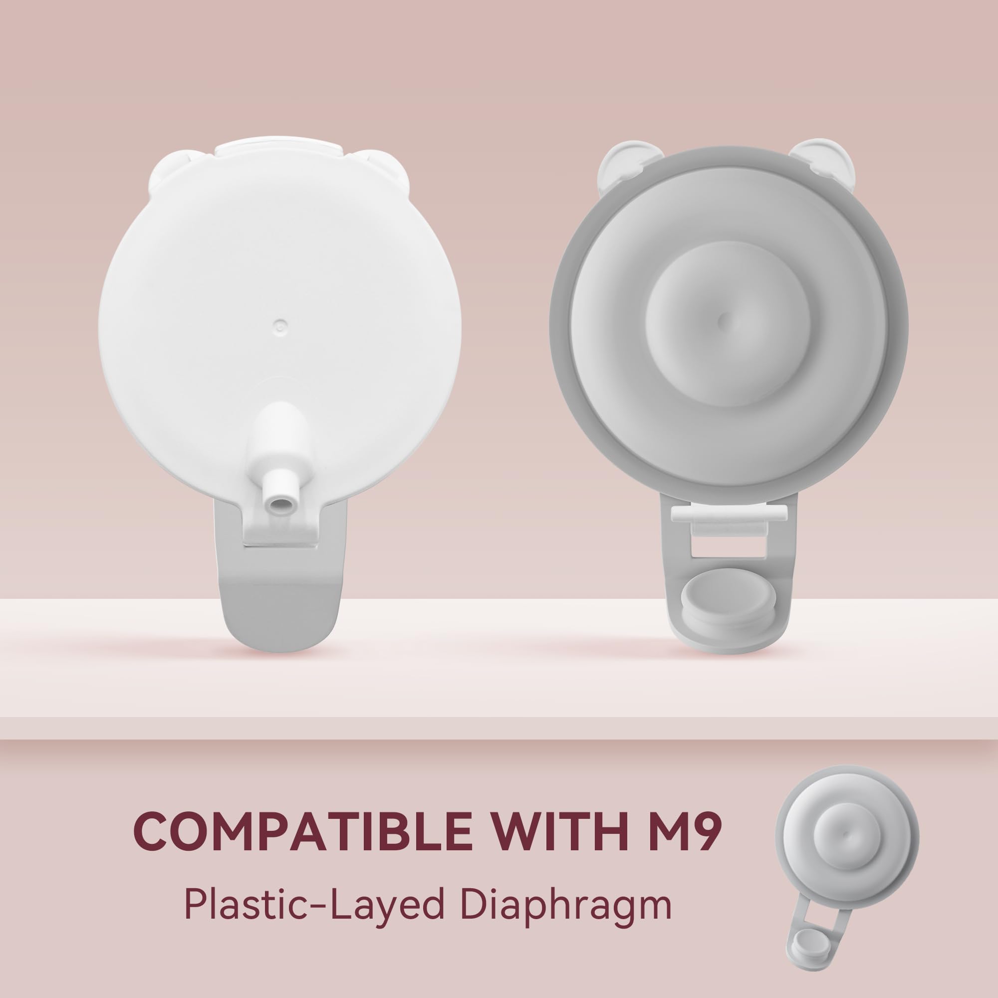 TOVVILD M9 diaphragm fit mockup demonstrates seamless Momcozy M9 compatibility.