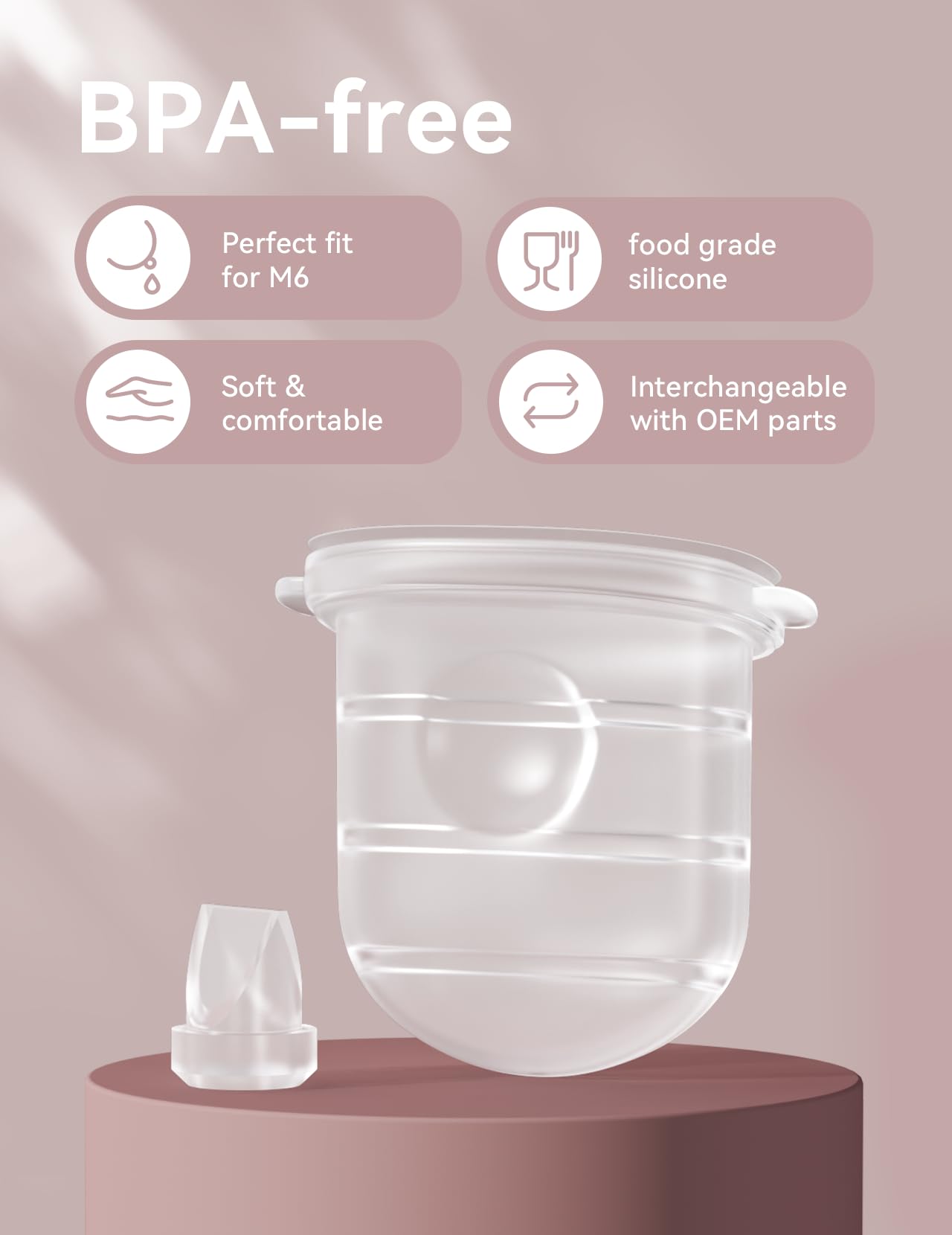 TOVVILD silicone diaphragm M6 shows durable BPA-free materials