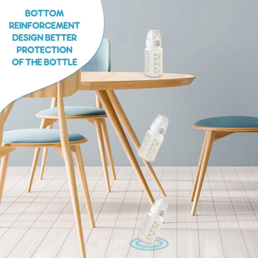 TOYANDONA glass bottle sleeve showing anti-fall design and smooth skin-friendly finish.