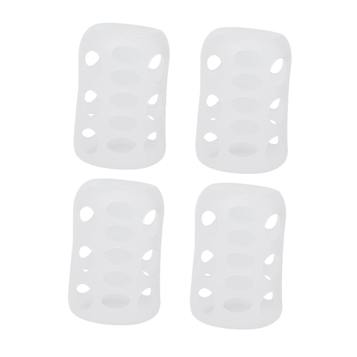 TOYANDONA infant bottle cover silicone-grip protects glass bottles during travel.