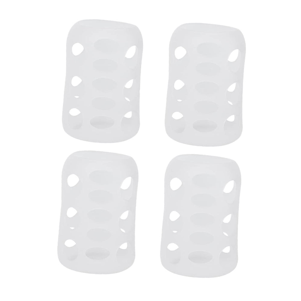 TOYANDONA infant bottle cover silicone-grip protects glass bottles during travel.