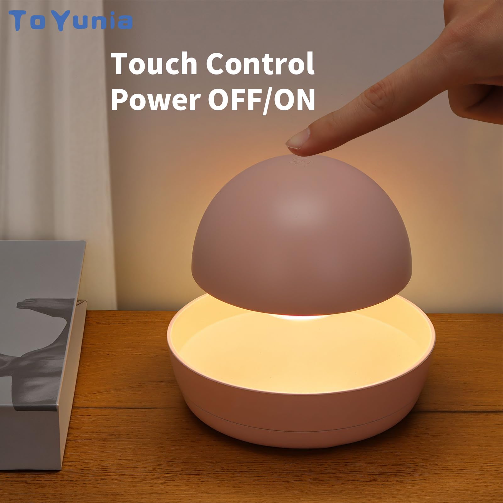 Toyunia mushroom design night light adds whimsical decor to a kids' room.