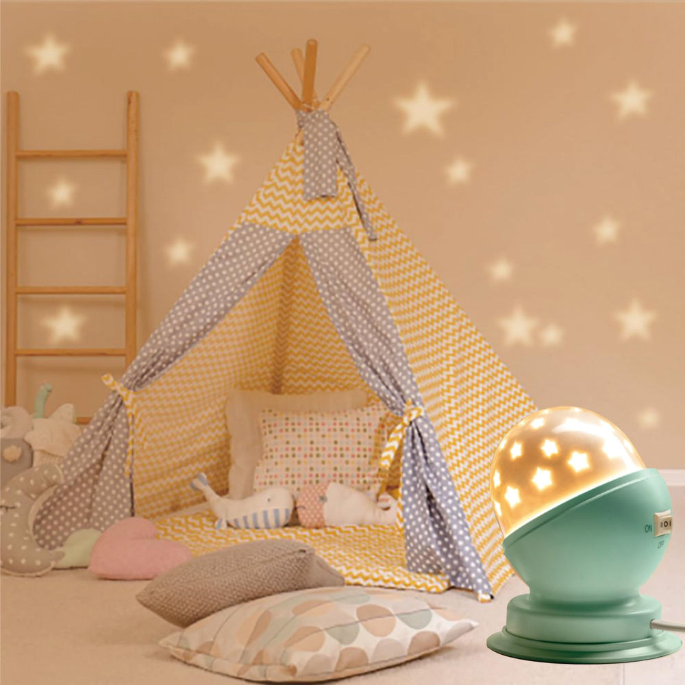Toyunia Star Night Light plugs directly into wall for simple plug-in setup.