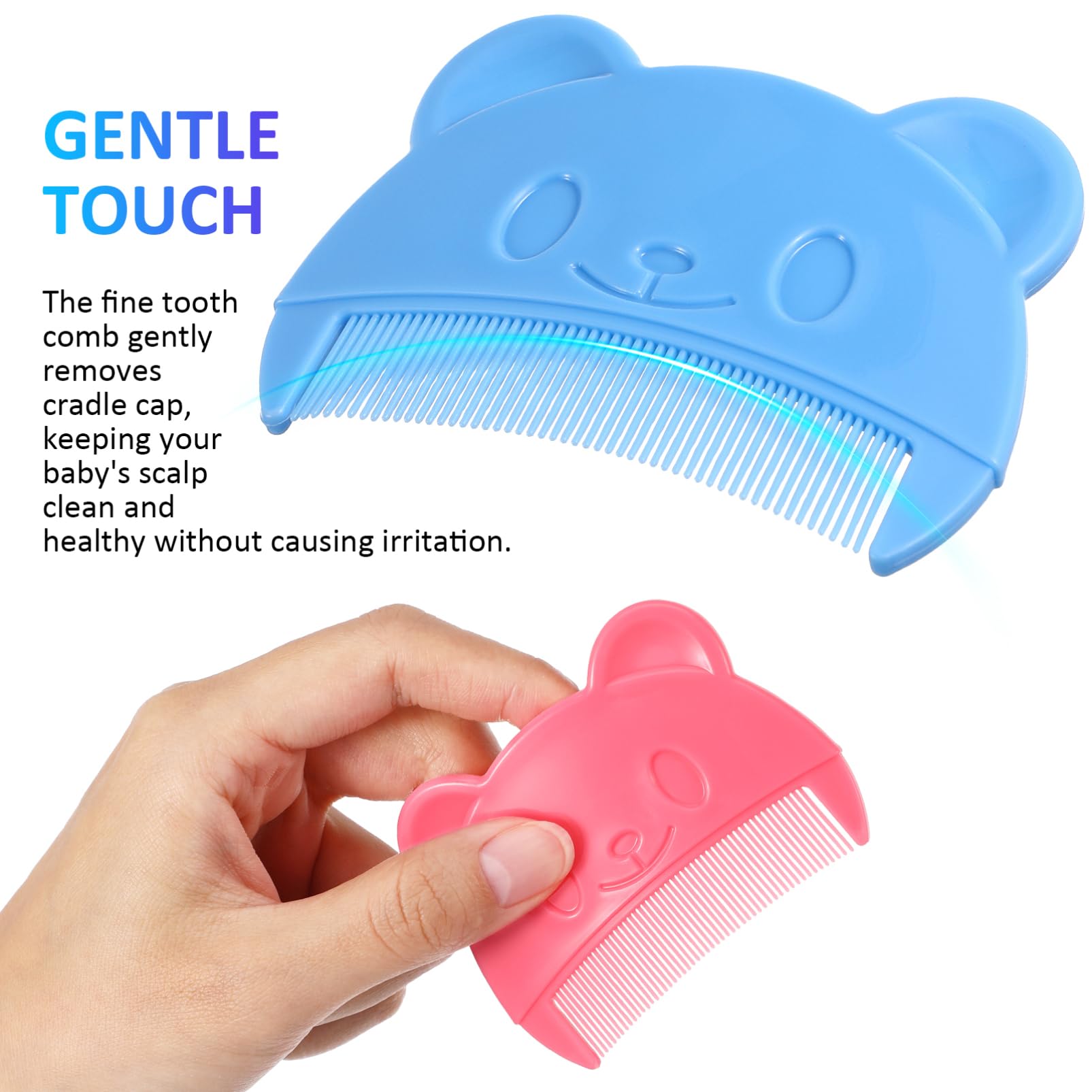 Toyvian baby combs with smooth teeth prevent snagging during detangling