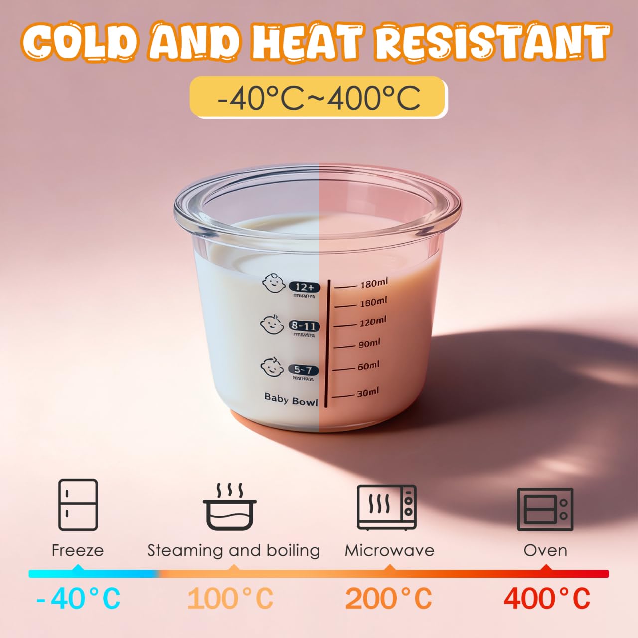Toyvian microwave-safe glass container ideal for safely reheating baby food.