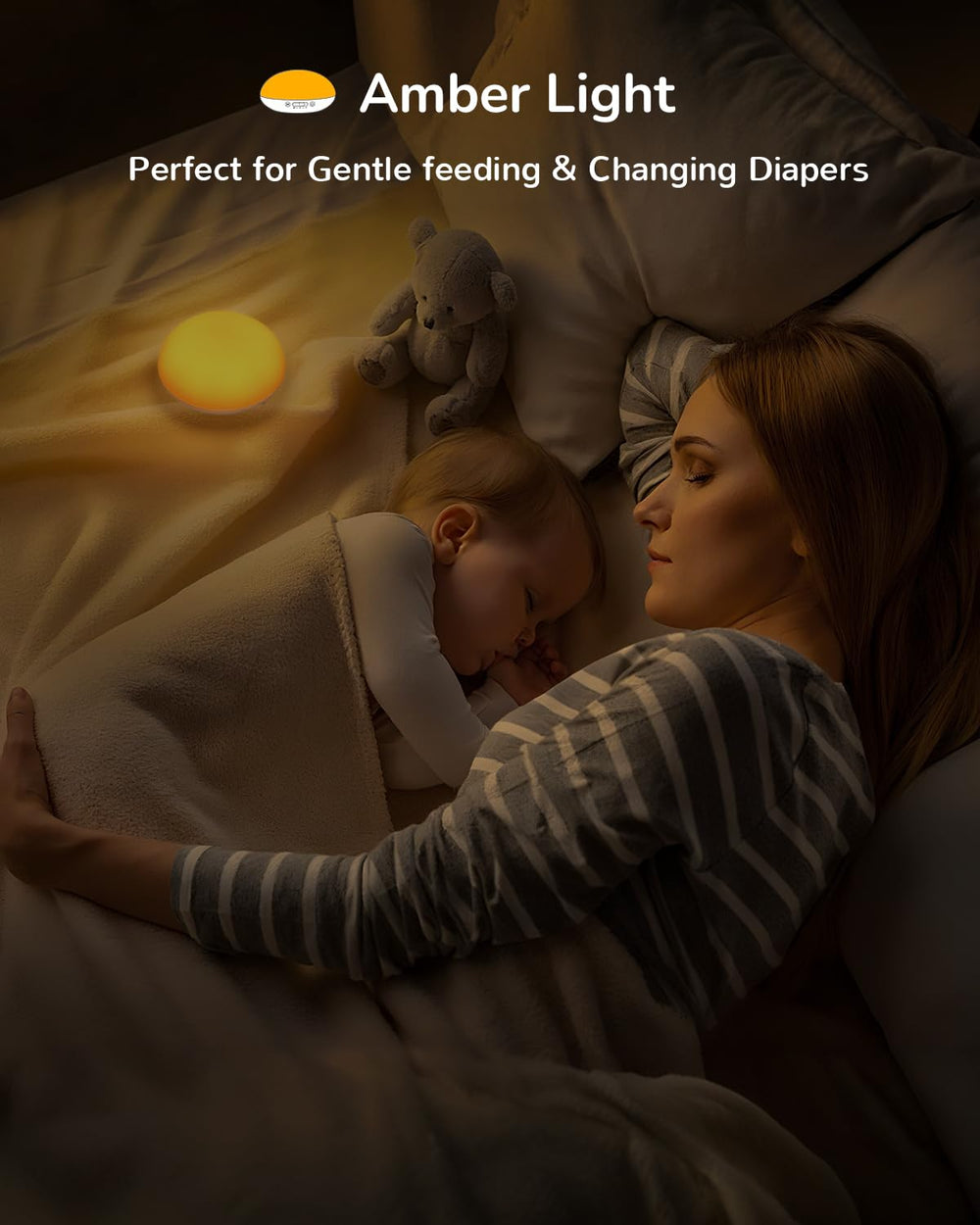 TOZING night light with multi scenario lighting for feeding and diaper changes.