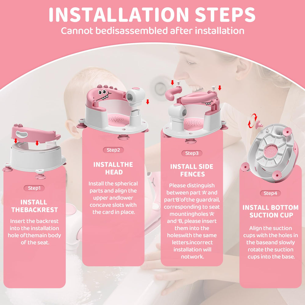 TPN baby bath seat in tub scene showcases compact footprint ideal for small bathrooms.