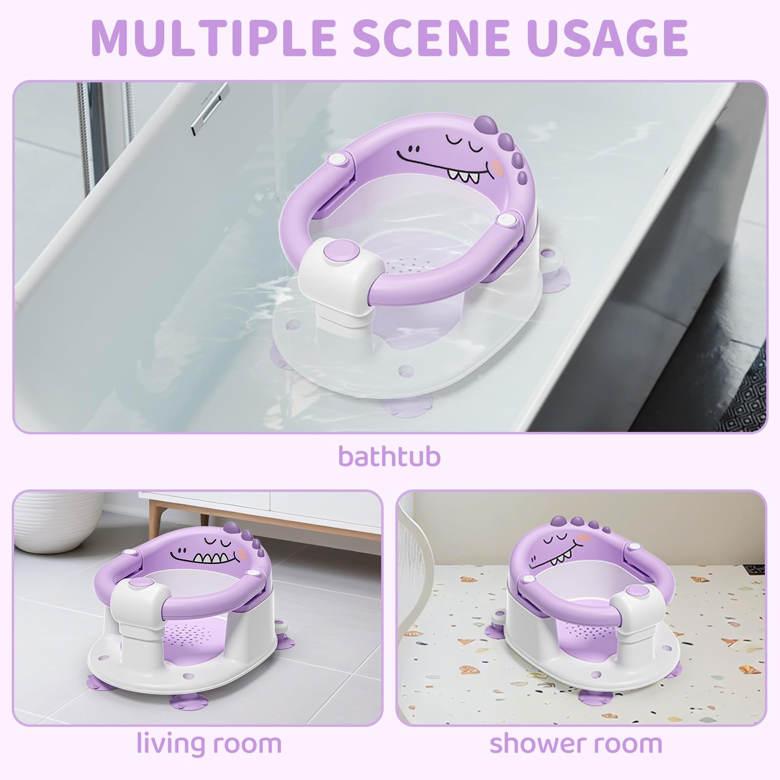 TPN baby bath seat dimensions 16x12.6x7.2 inches offer compact portability