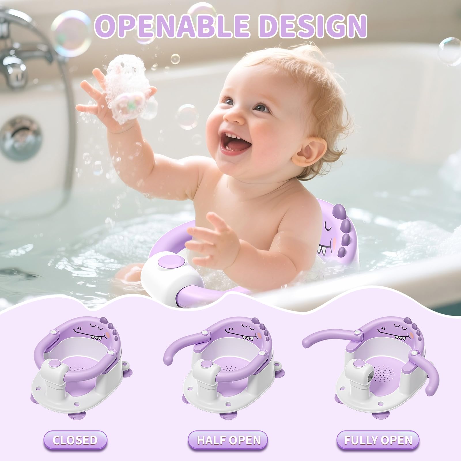 TPN baby bath seat emoji stickers offer playful customization for bath time