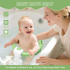 TPN Baby Bath Seat emoji-stickers emphasize playful customization for engaging bath time.