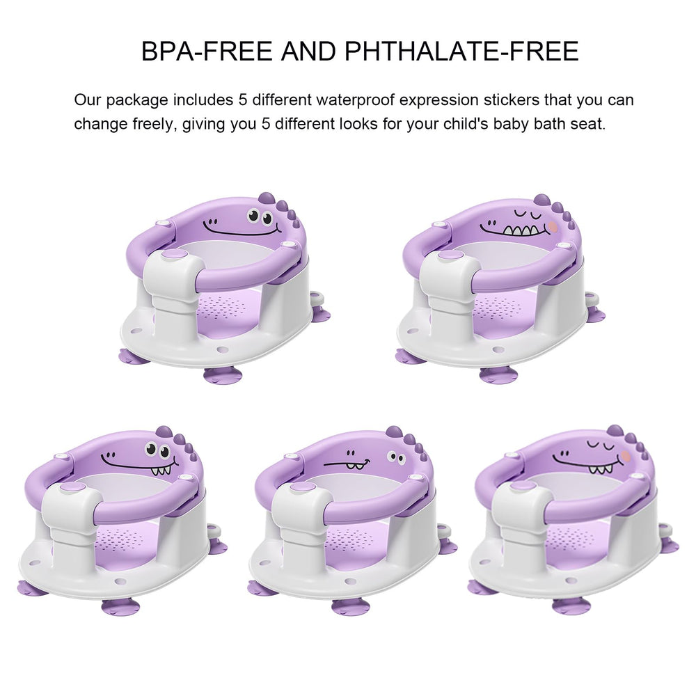 TPN baby bath seat ergonomic backrest provides plush support during bath time