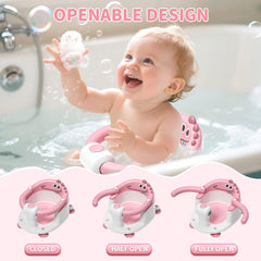 TPN baby bath seat ergonomic backrest provides secure, gentle support for infant comfort.